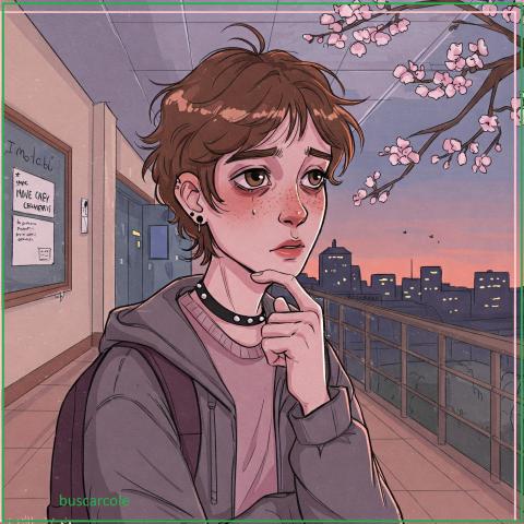 Joven pensativo y preocupado