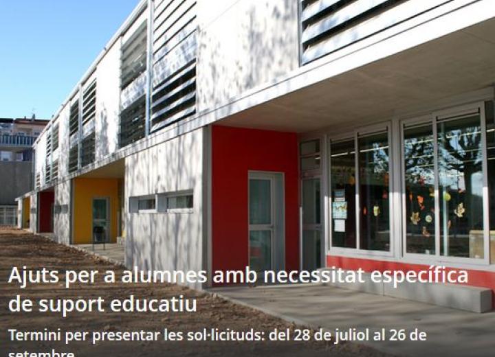 Ayudas para alumnos con necesidad específica de apoyo educativo