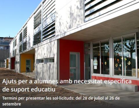 Ayudas para alumnos con necesidad específica de apoyo educativo